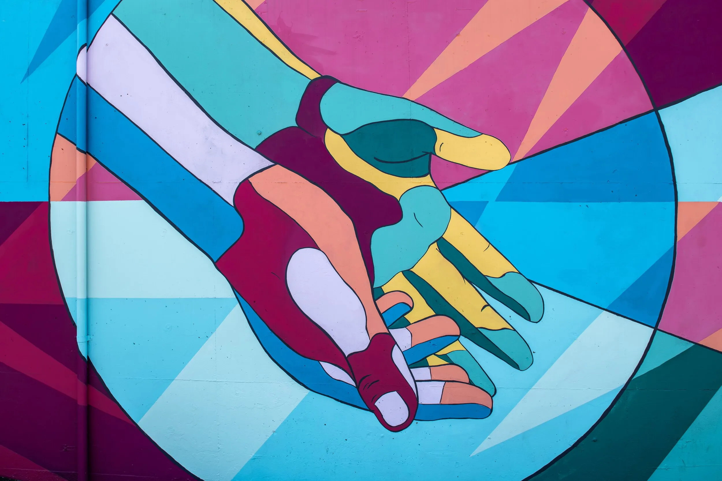 two hands illustration